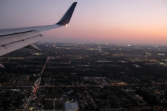 Touch down at Fort Lauderdale Airport around sunset